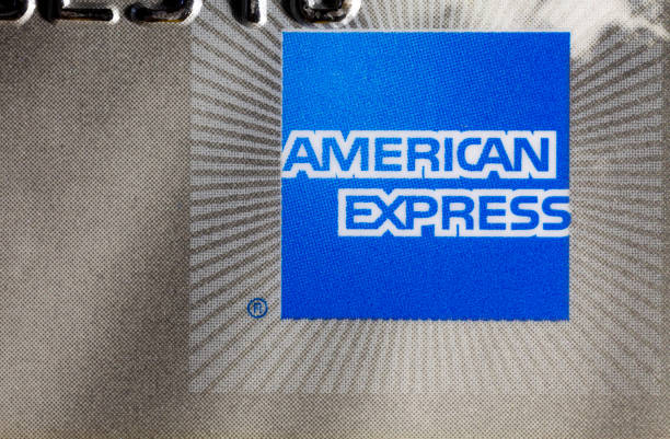 American express credit card Sydney Australia - November 7, 2011. An extreme close up of an American express logo on a credit card issued by the Australian bank Westpac. american express stock pictures, royalty-free photos & images