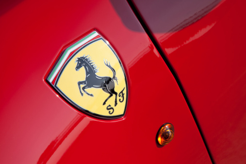 Ferrari Logo On A Brandnew F458 Stock Photo - Download Image Now - Scuderia  Ferrari, Ferrari, Car - iStock