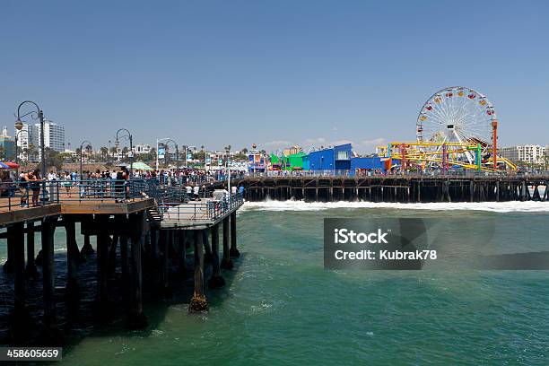 Santa Monica Pier - Fotografie stock e altre immagini di California - California, Composizione orizzontale, Fotografia - Immagine