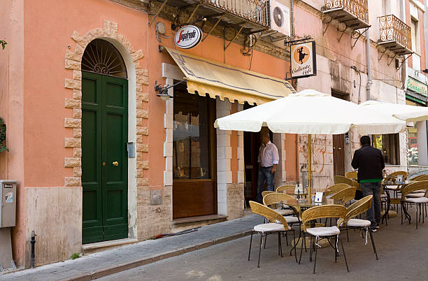 Nicosia: Old fashioned cafe terrace at Fanairomenis street on December 3, 2015 in Nicosia. Cyprus
