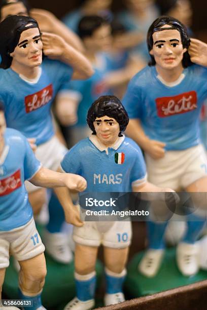 Soccer Players Figurines In Naples Market Street Stock Photo - Download Image Now - Diego Maradona, Naples - Italy, Soccer