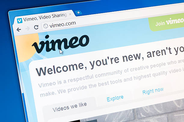 vimeo 웹 사이트 홈 페이지 - www http internet visual screen 뉴스 사진 이미지