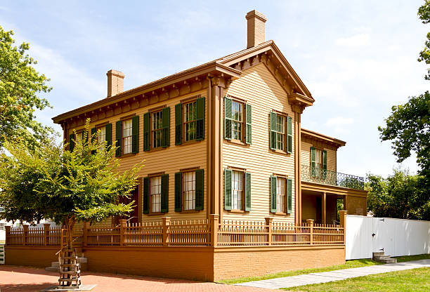 Springfield, Illinois USA - August 15, 2011: The historical home of Abraham Lincoln in Springfield Illinois were Lincoln lived from 1844 to 1861 before becoming the 16th President of the United States.