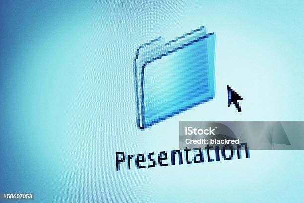 Mac Desktop Prezentacji I Myszy Folder Icon - zdjęcia stockowe i więcej obrazów Biznes - Biznes, Ekran urządzenia, Monitor komputerowy
