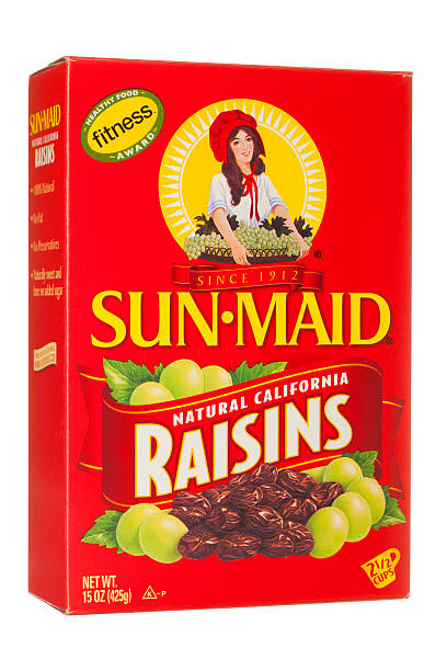 Sun-Maid California Raisins stock photo