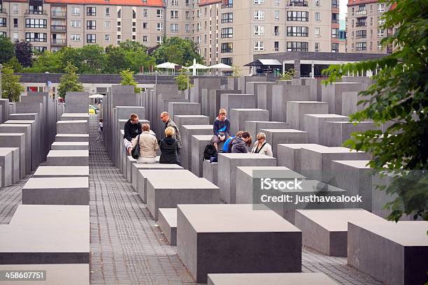 Visiting Holocaust Memorial In Berlin Stock Photo - Download Image Now - Berlin, Adult, Architecture