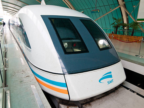 shanghai transrapid monorail - transrapid international stock-fotos und bilder