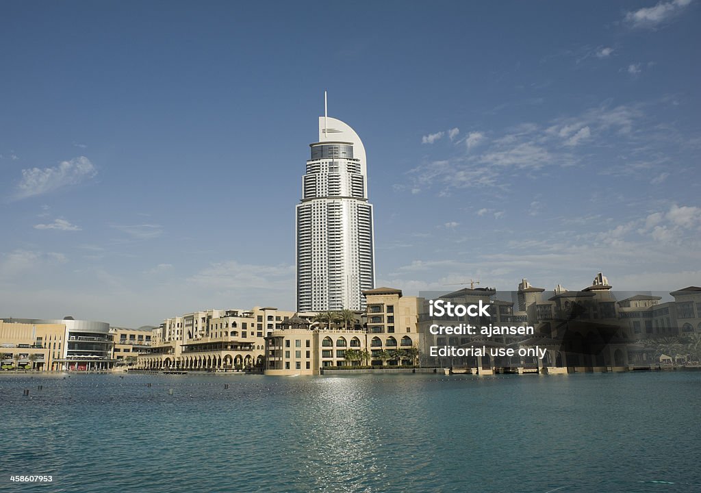 Indirizzo hotel, presso il Dubai Mall - Foto stock royalty-free di Acqua