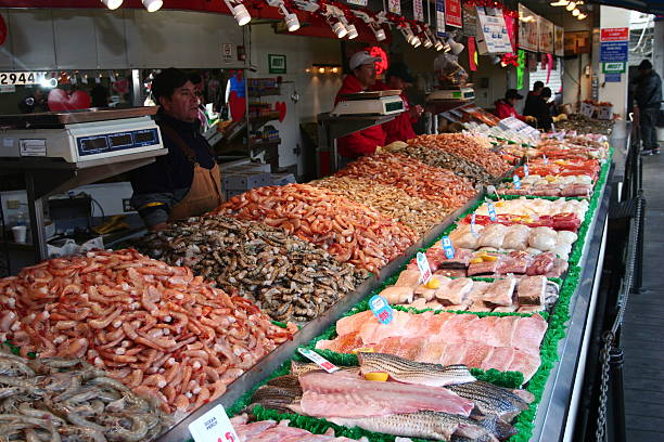 Salmon fish and Jumbo Shrimps