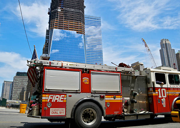 Fdny Engine 10 At Ground Zero World Trade Center Nyc Stock Photo