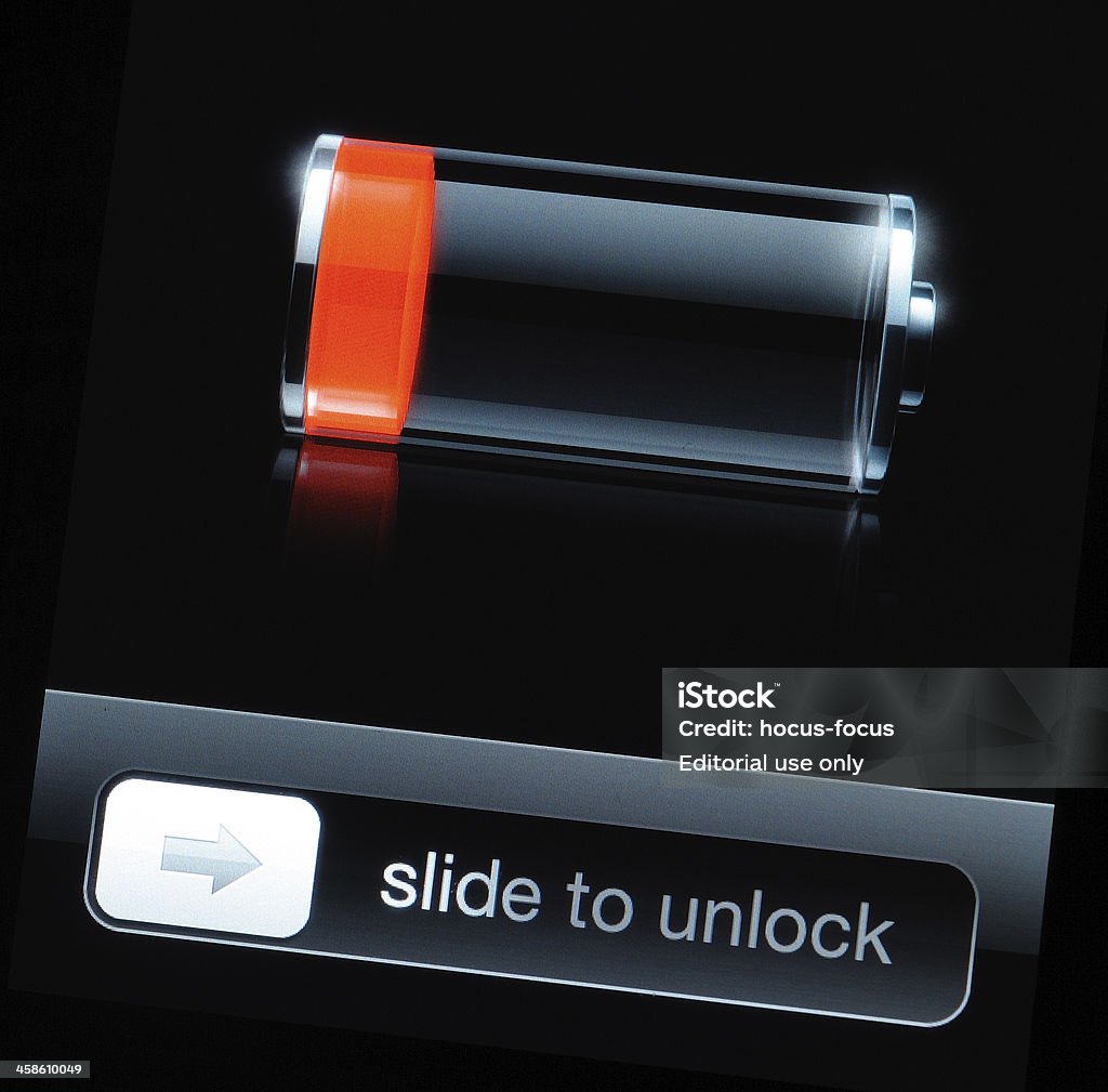 Biểu Tượng Pin Yếu Trên Màn Hình Iphone Hình ảnh Sẵn có - Tải ...