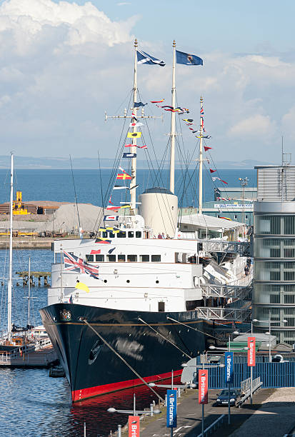 Edinburgh, Scotland - 5th September 2011: Visitors on board the Royal Yacht Britannia, which was used for 44 years as the official Royal Yacht for the British Royal Family, until the ship was decommissioned in 1997 and permenantly moored as a visitor attraction in Leith Docks, Edinburgh.