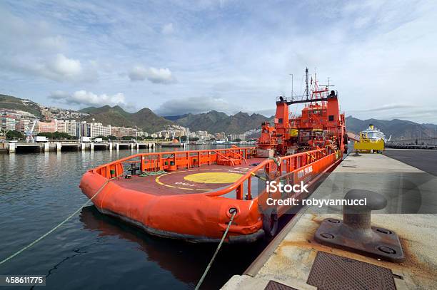 Salvamento Maritimo In Santa Cruz De Tenerife Dock Stock Photo - Download Image Now - Assistance, City, Commercial Dock