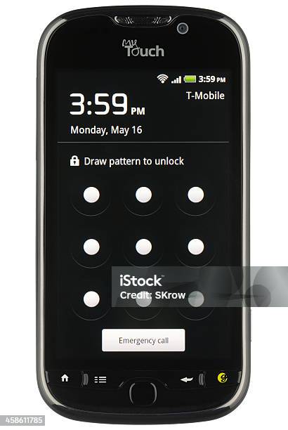 Muster Aufsperren Bildschirm Auf Ein Android Stockfoto und mehr Bilder von 4G - 4G, Android - Markenname, Aufschließen