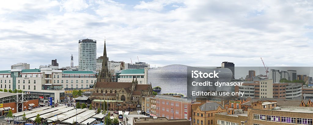 skyline de Birmingham, incluindo o Bullring shopping centre - Royalty-free Comércio - Consumismo Foto de stock