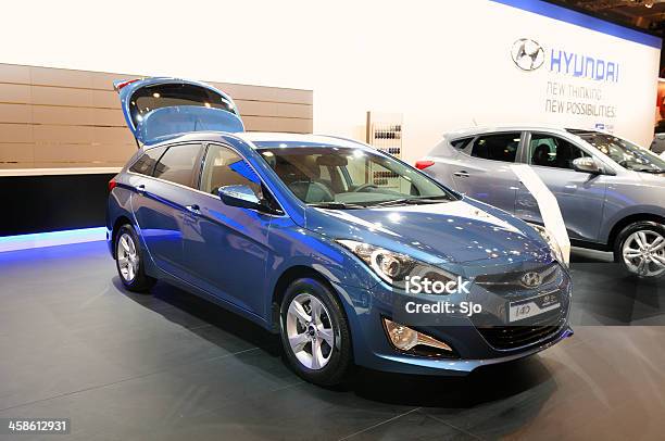 Hyundai I40 Stock Photo - Download Image Now - Hyundai, Blue, Brussels-Capital Region