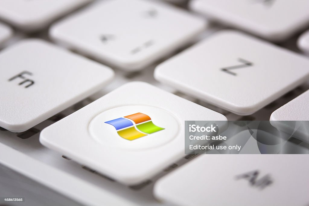 Windows Logo On Keyboad Stock Photo - Download Image Now - Operating ...