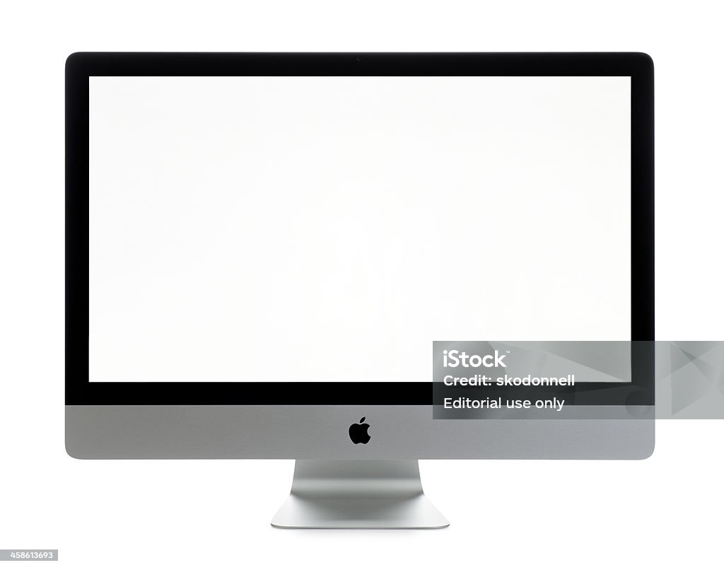Apple iMac komputera na biały - Zbiór zdjęć royalty-free (Komputer stacjonarny)
