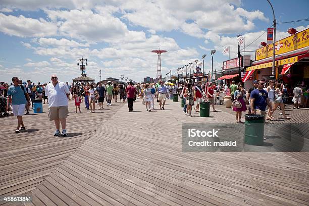 Fourth Of July At Coney Island Stock Photo - Download Image Now - Adult, American Culture, Amusement Park