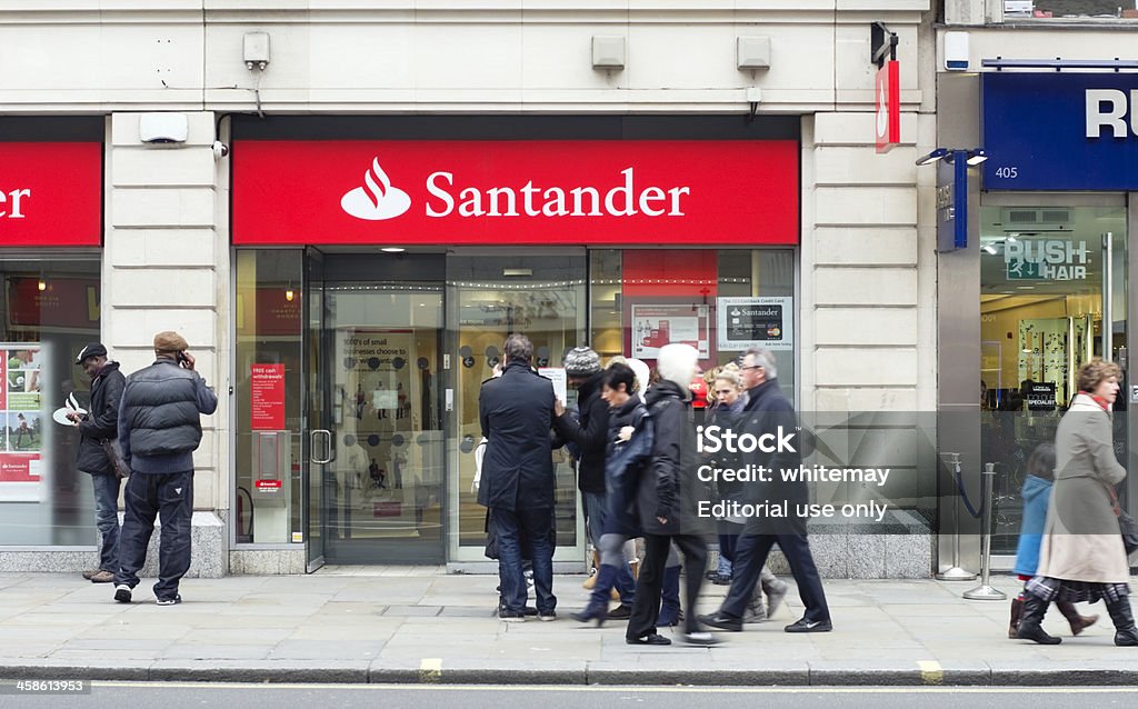 Banco Santander, centro de Londres - Foto de stock de Banco Santander royalty-free