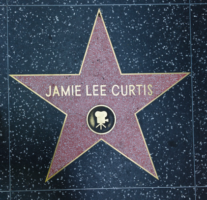 Los Angeles, USA - August 18, 2011:  The Hollywood Walk of Fame star of Jamie Lee Curtis located on Hollywood Blvd. that was awarded in 1998 for achievement in motion pictures.