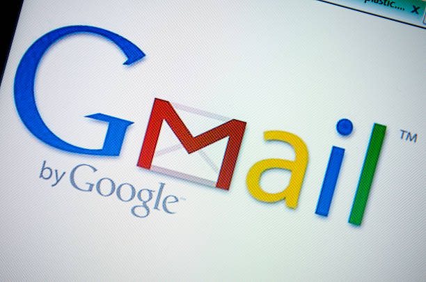 gmail.com correo del sitio web - escritura occidental fotografías e imágenes de stock