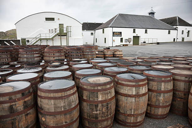 ardbeg distillery - whisky barrel distillery hard liquor ストックフォトと画像
