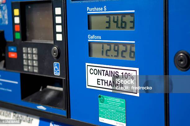 Exxon Gas Station Stock Photo - Download Image Now - Consumerism, Fuel Pump, Price Tag