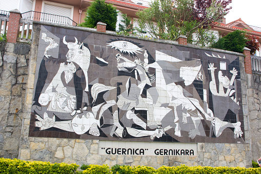 Gernika, Spain - April 30 1011: Wall Mosaic of Picasso´s \