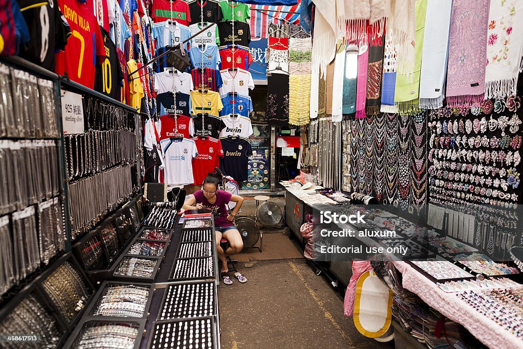 Mong Kok puesto de mercado de Hong Kong - Foto de stock de Asia libre de derechos
