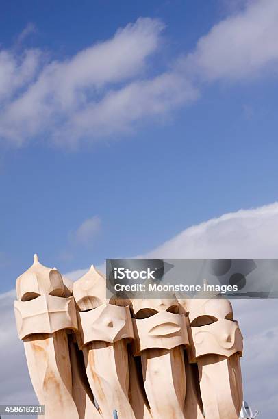 Casa Mila In Barcelona Spain Stock Photo - Download Image Now - Antoni Gaudí, Architectural Feature, Architecture