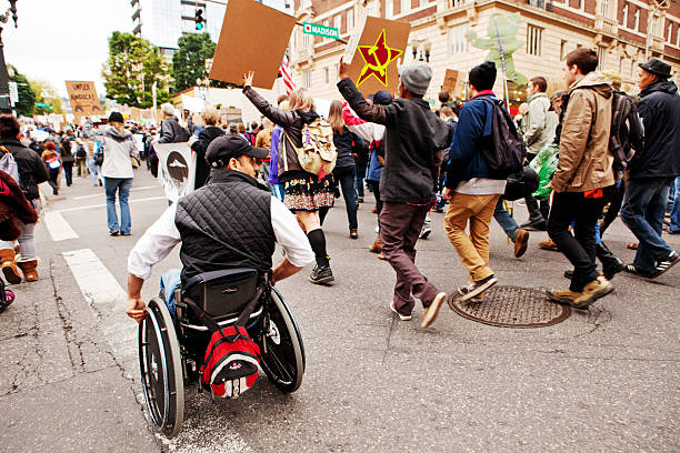 ocupar portland de marzo - protest editorial people travel locations fotografías e imágenes de stock