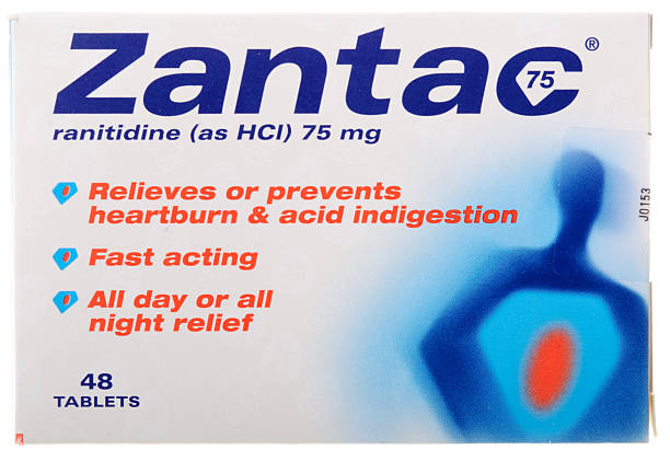 Box of Zantac Tablets stock photo