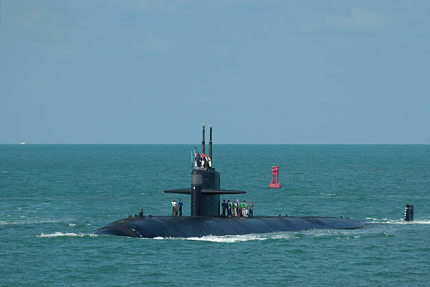 Portland, Oregon, USA - October, 15 2010: The USS Bluefin submarine in Portland Oregon.