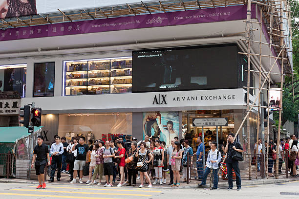 armani exchange in hong kong - armani exchange stock-fotos und bilder