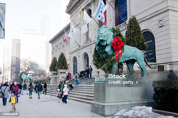 Art Institute At Christmas Stock Photo - Download Image Now - Chicago - Illinois, Christmas, Museum