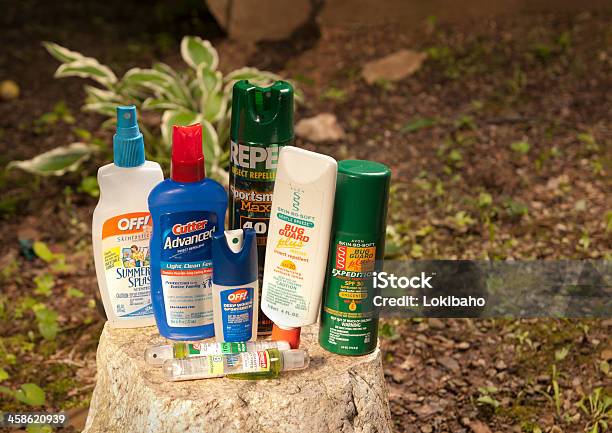 Insect Repellent Lotions And Bug Sprays Stock Photo - Download Image Now - Insect Repellant, DEET, Insect