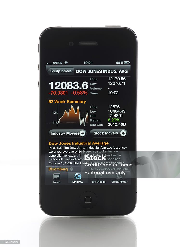 Gráficos de Stock de iPhone 4 - Foto de stock de Actividades bancarias libre de derechos