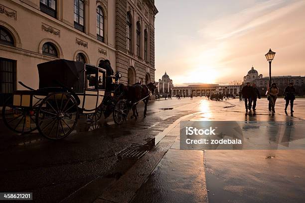 Carruaje Tirado Por Caballos En El Palacio Hofburg Y Tradicional Fiaker Stephansdom Viena Foto de stock y más banco de imágenes de Viena - Austria
