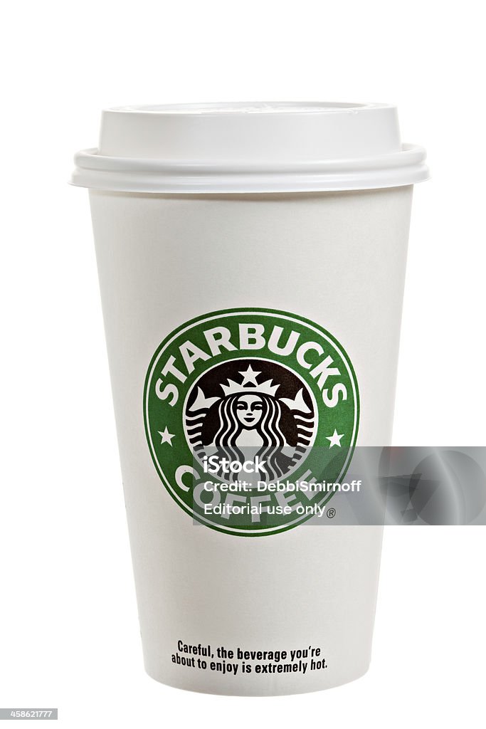 Starbucks papieru kubek z pokrywką - Zbiór zdjęć royalty-free (Starbucks)