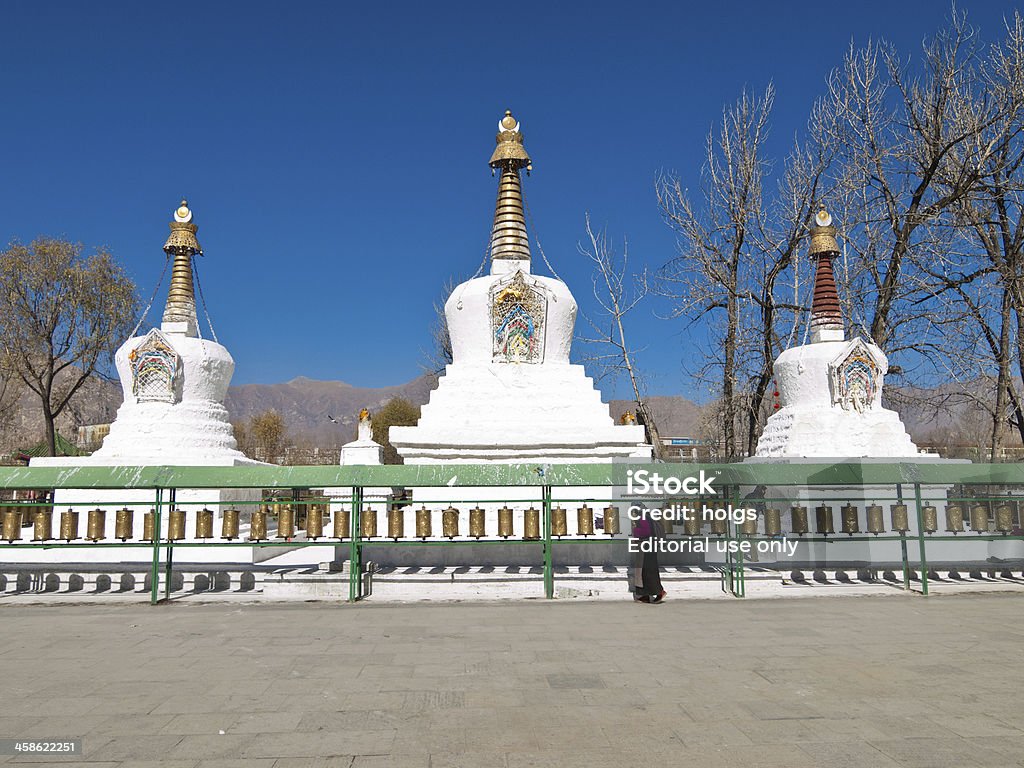 Palácio de Potala branco stupas - Royalty-free Adulto Foto de stock