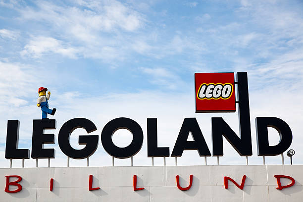 Legoland Sign Billund, Denmark - August, 03th 2011: The Legoland sign and logo over the entrance in Billund, Denmark. billund stock pictures, royalty-free photos & images