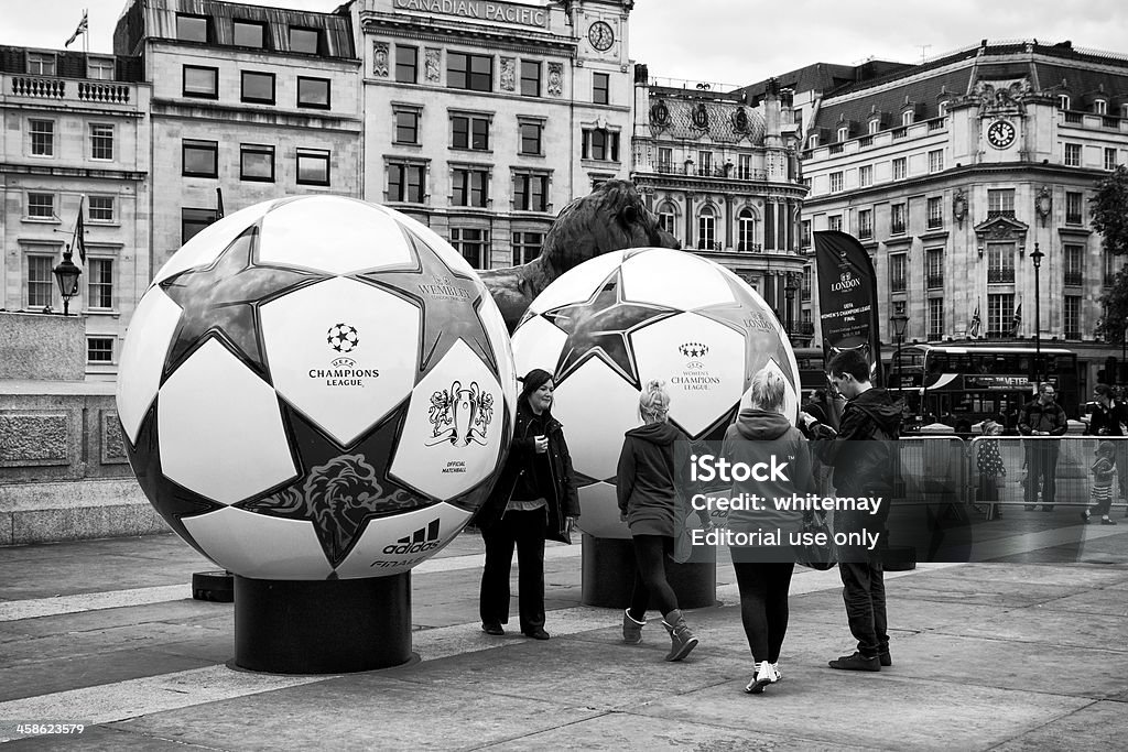 Liga dos Campeões evento em Trafalgar Square - Foto de stock de Liga dos Campeões da UEFA royalty-free