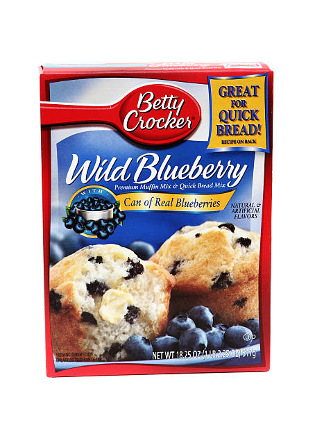 ベティークロッカーボックスブルーベリーマフィンミックス - betty crocker ストックフォトと画像