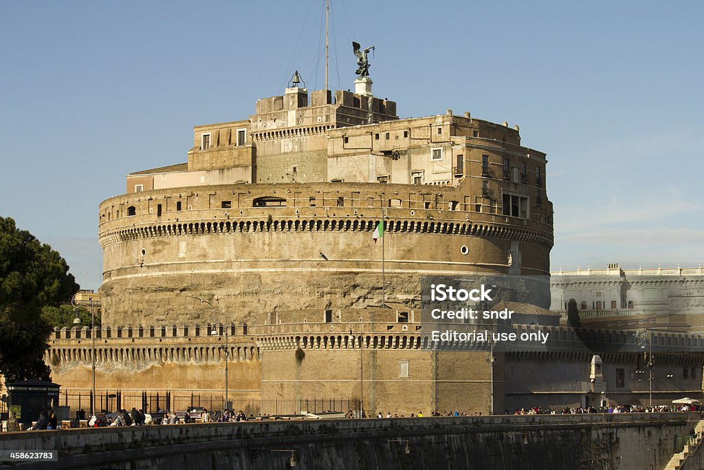 Castelo Sant'Angelo, em Roma - Foto de stock de Antigo royalty-free