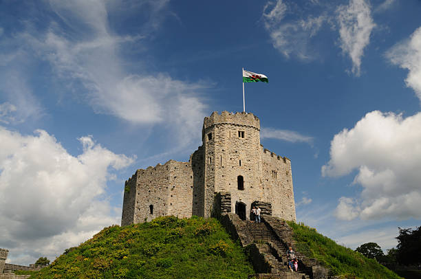 Norman Keep, Cardiff Castle, Wales stock photo