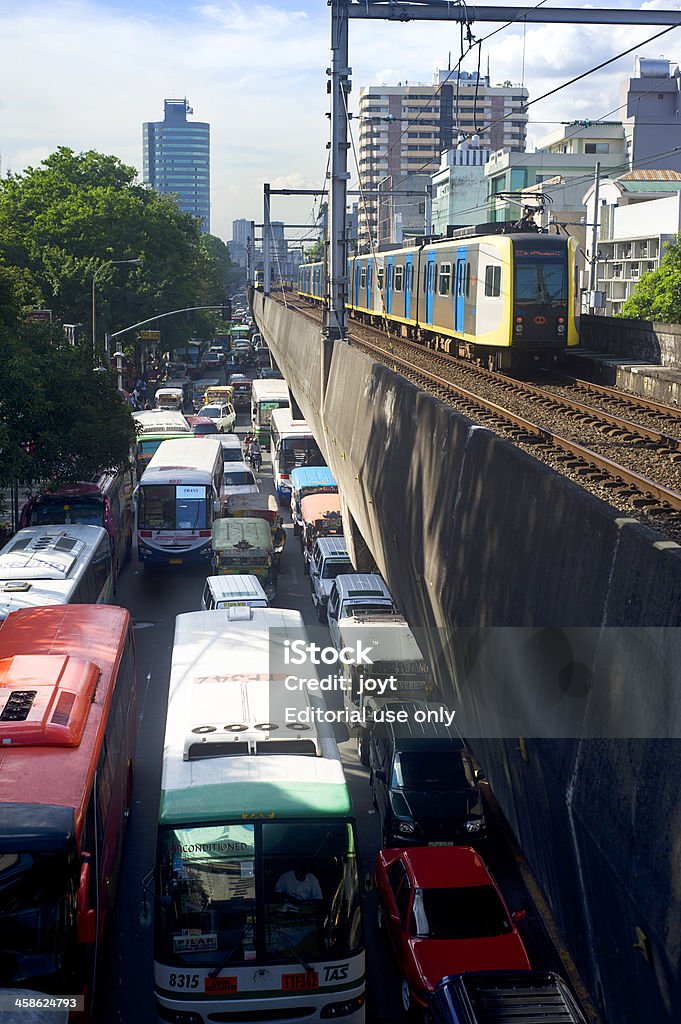 Manila monorotaia trasporto - Foto stock royalty-free di Ambientazione esterna