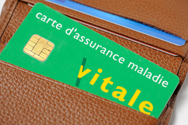 French Carte Vitale (Social Security Card) stock photo