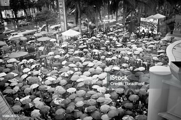 Democrat Party Political Rally In Bangkok Thailand Stock Photo - Download Image Now