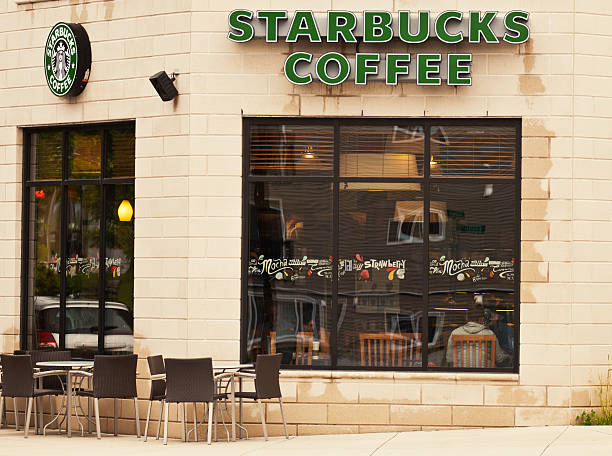 스타벅스 커피점 - starbucks commercial sign store coffee 뉴스 사진 이미지